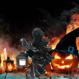 Darrahopens Home & Garden > Wall Art > 3D Wall Art Resin Ghost with Lantern Resin Ghost Hell Messenger Statue Halloween Sculpture Garden Yard Decoration In Australia - Darrahopens