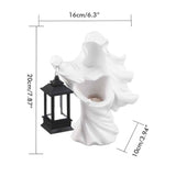 Darrahopens Home & Garden > Wall Art > 3D Wall Art Resin Ghost with Lantern Resin Ghost Hell Messenger Statue Halloween Sculpture Garden Yard Decoration In Australia - Darrahopens