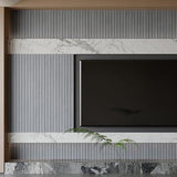 Darrahopens Home & Garden > Wall Art > 3D Wall Art Self-adhesive 3D Wall Panel - Gray Oak Look - PVC Plank 300x40 cm for Wall & Ceiling - Soundproof