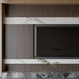 Darrahopens Home & Garden > Wall Art > 3D Wall Art Self-adhesive 3D Wall Panel - Smoked Wood Look - PVC Plank 300x40 cm for Wall & Ceiling - Soundproof