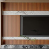 Darrahopens Home & Garden > Wall Art > 3D Wall Art Self-adhesive 3D Wall Panel - Walnut Look - PVC Plank 300x40 cm for Wall & Ceiling - Soundproof