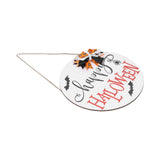 Darrahopens Home & Garden > Wall Art > 3D Wall Art Spider Bat Design Wooden Welcome Sign Hanging Front Door Sign Board for Home FestivalWith Bowknot In Australia - Darrahopens