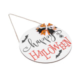 Darrahopens Home & Garden > Wall Art > 3D Wall Art Spider Bat Design Wooden Welcome Sign Hanging Front Door Sign Board for Home FestivalWith Bowknot In Australia - Darrahopens
