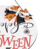 Darrahopens Home & Garden > Wall Art > 3D Wall Art Spider Bat Design Wooden Welcome Sign Hanging Front Door Sign Board for Home FestivalWith Bowknot In Australia - Darrahopens