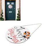 Darrahopens Home & Garden > Wall Art > 3D Wall Art Spider Bat Design Wooden Welcome Sign Hanging Front Door Sign Board for Home FestivalWith Bowknot In Australia - Darrahopens