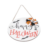 Darrahopens Home & Garden > Wall Art > 3D Wall Art Spider Bat Design Wooden Welcome Sign Hanging Front Door Sign Board for Home FestivalWith Bowknot In Australia - Darrahopens