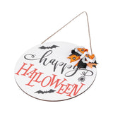 Darrahopens Home & Garden > Wall Art > 3D Wall Art Spider Bat Design Wooden Welcome Sign Hanging Front Door Sign Board for Home FestivalWith Bowknot In Australia - Darrahopens