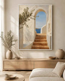 Sunlit Passage Floating Frame Canvas Wall Art - Portrait - 40W x 50H cm - Natural Birch In Australia - Darrahopens