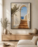 Sunlit Passage Floating Frame Canvas Wall Art - Portrait - 60W x 80H cm - Black In Australia - Darrahopens