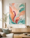 Tidal Bloom Floating Frame Canvas Wall Art - Portrait - 40W x 50H cm - White In Australia - Darrahopens