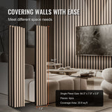 Darrahopens Home & Garden > Wall Art > 3D Wall Art VEVOR Wood Slat Acoustic Panels, 7.9 x 94.5 inch, MDF Accent Wooden Wall Panels for Modern Interior Wall Decor, Faux Wood Wall Board Panels for Noise Reduction, Silver Wood