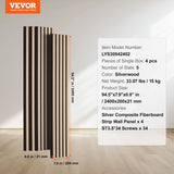 Darrahopens Home & Garden > Wall Art > 3D Wall Art VEVOR Wood Slat Acoustic Panels, 7.9 x 94.5 inch, MDF Accent Wooden Wall Panels for Modern Interior Wall Decor, Faux Wood Wall Board Panels for Noise Reduction, Silver Wood