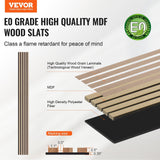 Darrahopens Home & Garden > Wall Art > 3D Wall Art VEVOR Wood Slat Acoustic Panels, 7.9 x 94.5 inch, MDF Accent Wooden Wall Panels for Modern Interior Wall Decor, Faux Wood Wall Board Panels for Noise Reduction, Silver Wood