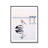 Darrahopens Home & Garden > Wall Art 70cmx100cm Pelican Black Frame Canvas Wall Art