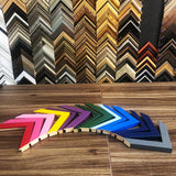 Darrahopens Home & Garden > Wall Art Handmade Photo Frame, Poppy Red Thin Wall Art Frame, Timber Frame, Ready to Hang