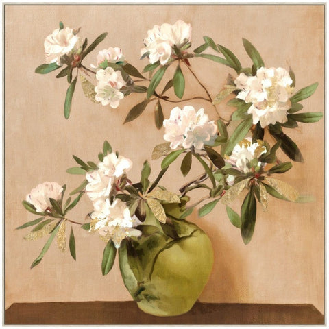 Darrahopens Home & Garden > Wall Art > Posters, Paintings & Prints Neutral Floral Vase Framed Artwork 80cm