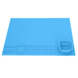 Darrahopens Home & Garden > Wall Art > Posters, Paintings & Prints Silicone Painting Mat with Cup DIY Cultivate Artistic Talent Easy To Wipe Silicone Art Mat for Boys Girls Art Supplies Blue In Australia - Darrahopens