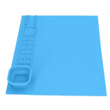 Darrahopens Home & Garden > Wall Art > Posters, Paintings & Prints Silicone Painting Mat with Cup DIY Cultivate Artistic Talent Easy To Wipe Silicone Art Mat for Boys Girls Art Supplies Blue In Australia - Darrahopens