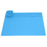 Darrahopens Home & Garden > Wall Art > Posters, Paintings & Prints Silicone Painting Mat with Cup DIY Cultivate Artistic Talent Easy To Wipe Silicone Art Mat for Boys Girls Art Supplies Blue In Australia - Darrahopens
