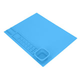 Darrahopens Home & Garden > Wall Art > Posters, Paintings & Prints Silicone Painting Mat with Cup DIY Cultivate Artistic Talent Easy To Wipe Silicone Art Mat for Boys Girls Art Supplies Blue In Australia - Darrahopens