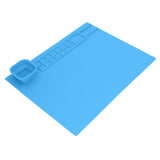 Darrahopens Home & Garden > Wall Art > Posters, Paintings & Prints Silicone Painting Mat with Cup DIY Cultivate Artistic Talent Easy To Wipe Silicone Art Mat for Boys Girls Art Supplies Blue In Australia - Darrahopens