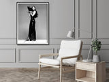 Darrahopens Home & Garden > Wall Art Wall Art 30cmx40cm Cher Music Black and White, Black Frame Canvas