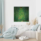 Darrahopens Home & Garden > Wall Art Wall Art 40cmx40cm Sunflower by Gustav Klimt White Frame Canvas
