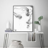 Darrahopens Home & Garden > Wall Art Wall Art 40cmx60cm Jellyfish Black Frame Canvas