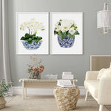Darrahopens Home & Garden > Wall Art Wall Art 80cmx120cm Elegant Flower 2 Sets White Frame Canvas