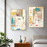 Darrahopens Home & Garden > Wall Art Wall Art 80cmx120cm Sonder By Jean Kenna 2 Sets Gold Frame Canvas