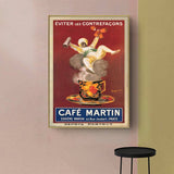 Darrahopens Home & Garden > Wall Art Wall Art 90cmx135cm Cafe Martin Gold Frame Canvas