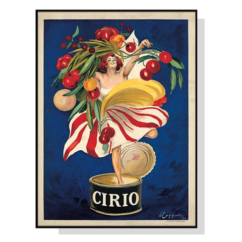 Darrahopens Home & Garden > Wall Art Wall Art 90cmx135cm Cirio By Leonetto Cappiello Black Frame Canvas