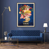 Darrahopens Home & Garden > Wall Art Wall Art 90cmx135cm Cirio By Leonetto Cappiello Black Frame Canvas