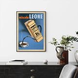 Darrahopens Home & Garden > Wall Art Wall Art 90cmx135cm Miscela Leone, 1950 Black Frame Canvas