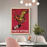 Darrahopens Home & Garden > Wall Art Wall Art 90cmx135cm Porto Pitters Vintage Gold Frame Canvas