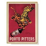 Darrahopens Home & Garden > Wall Art Wall Art 90cmx135cm Porto Pitters Vintage Gold Frame Canvas