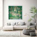 Darrahopens Home & Garden > Wall Art Wall Art 90cmx90cm Kirche In Cassone by Gustav Klimt White Frame Canvas