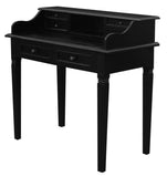 Darrahopens Home & Garden Winston 6 Drawer Solid Timber Writing Desk (Black)