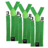 Darrahopens Men's Fashion > Accessories 3x Mens Suspenders Braces Adjustable Strong Clip On Elastic Formal Wedding Slim - Green (Glitter)