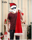 Darrahopens Men's Fashion > Accessories Christmas Unisex Adults Kids Novelty Hat Xmas Party Cap Santa Costume Dress Up, Long Santa Hat (Kids)
