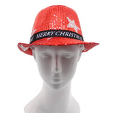 Darrahopens Men's Fashion > Accessories Christmas Unisex Adults Kids Novelty Hat Xmas Party Cap Santa Costume Dress Up, Sequin Fedora