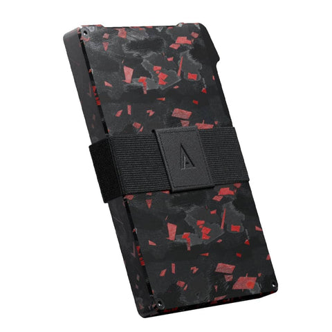 Darrahopens Men's Fashion > Accessories KeySmart Statik Wallet, Holds Up to 15 Cards, Plus Cash, RFID Blocking Technology - Red Forged Carbon