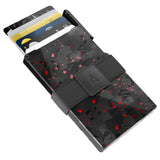 Darrahopens Men's Fashion > Accessories KeySmart Statik Wallet, Holds Up to 15 Cards, Plus Cash, RFID Blocking Technology - Red Forged Carbon