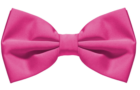 Darrahopens Men's Fashion > Accessories Mens BOW TIE Wedding Tuxedo Formal Bestman Necktie Classic Plain Party  - Hot Pink