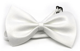 Darrahopens Men's Fashion > Accessories Mens BOW TIE Wedding Tuxedo  Formal Bestman Necktie Classic Plain Party - White