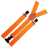 Darrahopens Men's Fashion > Accessories Mens Suspenders Braces Adjustable Strong Clip On Elastic Formal Wedding Slim - Fluro Orange