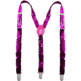 Darrahopens Men's Fashion > Accessories Mens Suspenders Braces Adjustable Strong Clip On Elastic Formal Wedding Slim - Hot Pink (Sequin)