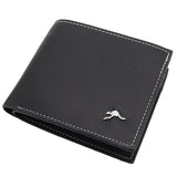 Darrahopens Men's Fashion > Accessories Mens Wallet Australian Kangaroo Leather Bifold Souvenir Gift Coin Card Holder, Black Kangaroo