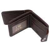 Darrahopens Men's Fashion > Accessories Mens Wallet Australian Kangaroo Leather Bifold Souvenir Gift Coin Card Holder, Dark Brown Snap