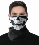 Darrahopens Men's Fashion > Accessories Neck Gaiter Tube Bandana Black Skull Jaw Design Head Scarf Face Cover Mask